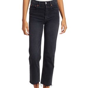 Re/Done high rise stretch cropped Jeans